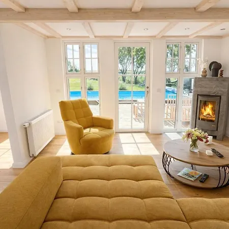 Vakantiehuis Huus An't Diek, Luxus In Deichnaehe, Erdgeschosswohnung Mit Pool, Naehe Norddeich
